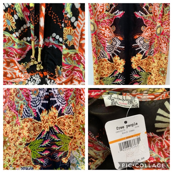 NWT Free People Wildflower Printed Slip Dress S - Picture 7 of 8